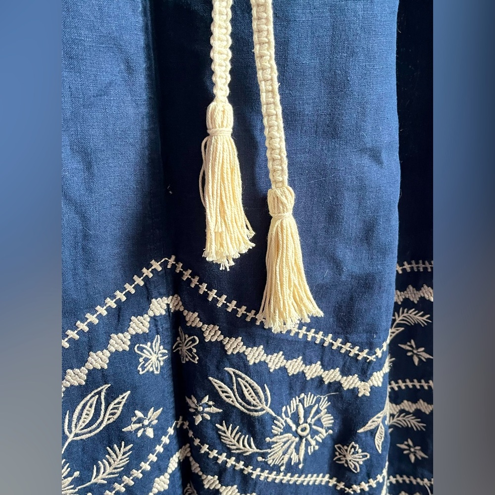 JOHNNY WAS Embroidered Petra Linen Maxi Dress - Picture 10 of 13